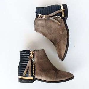 Zara Two toned Ankle Boots with Gold details
